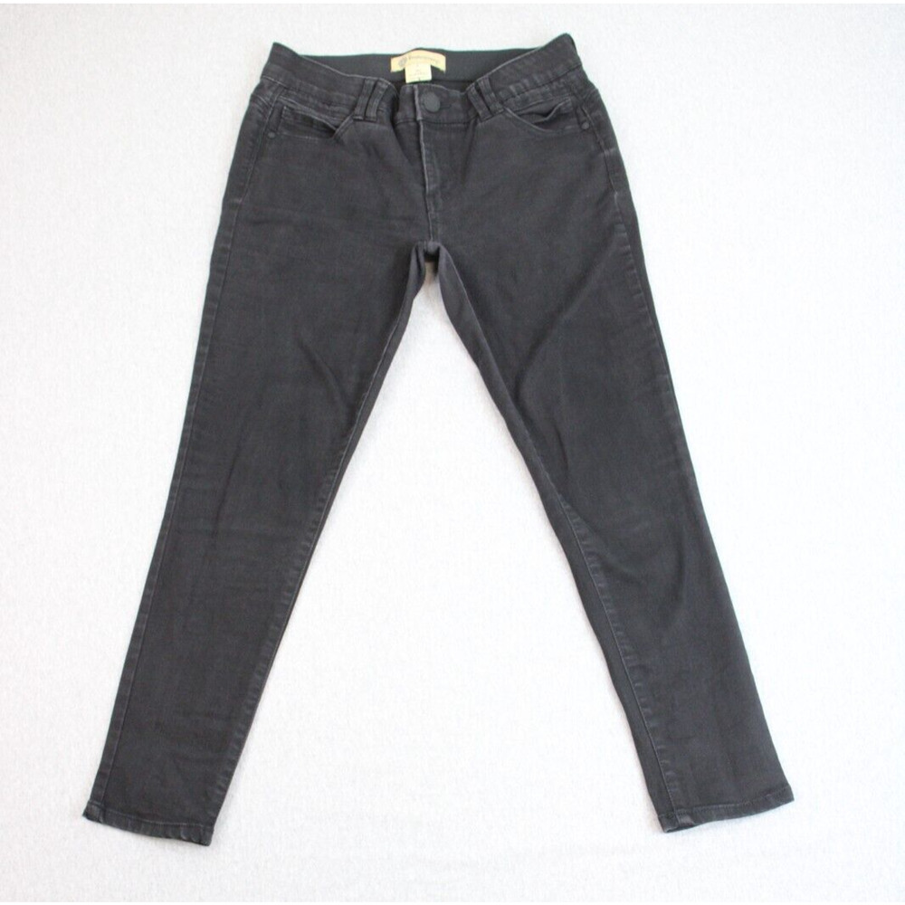 Democracy Jeans Womens 8 Blac Cotton Blend Stretch Ab Solution Skinny Mid-Rise